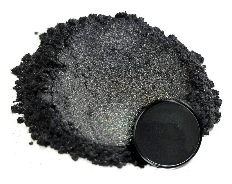 Eye Candy Pigments Premium Black Mica Powder - Samurai Black (25gr) - for Epoxy, Resin, Soap, Paint, Woodworking, Acrylic Pouring, Bath Bombs, Fishing Lures - DIY Arts and Crafts Additive - Image 2